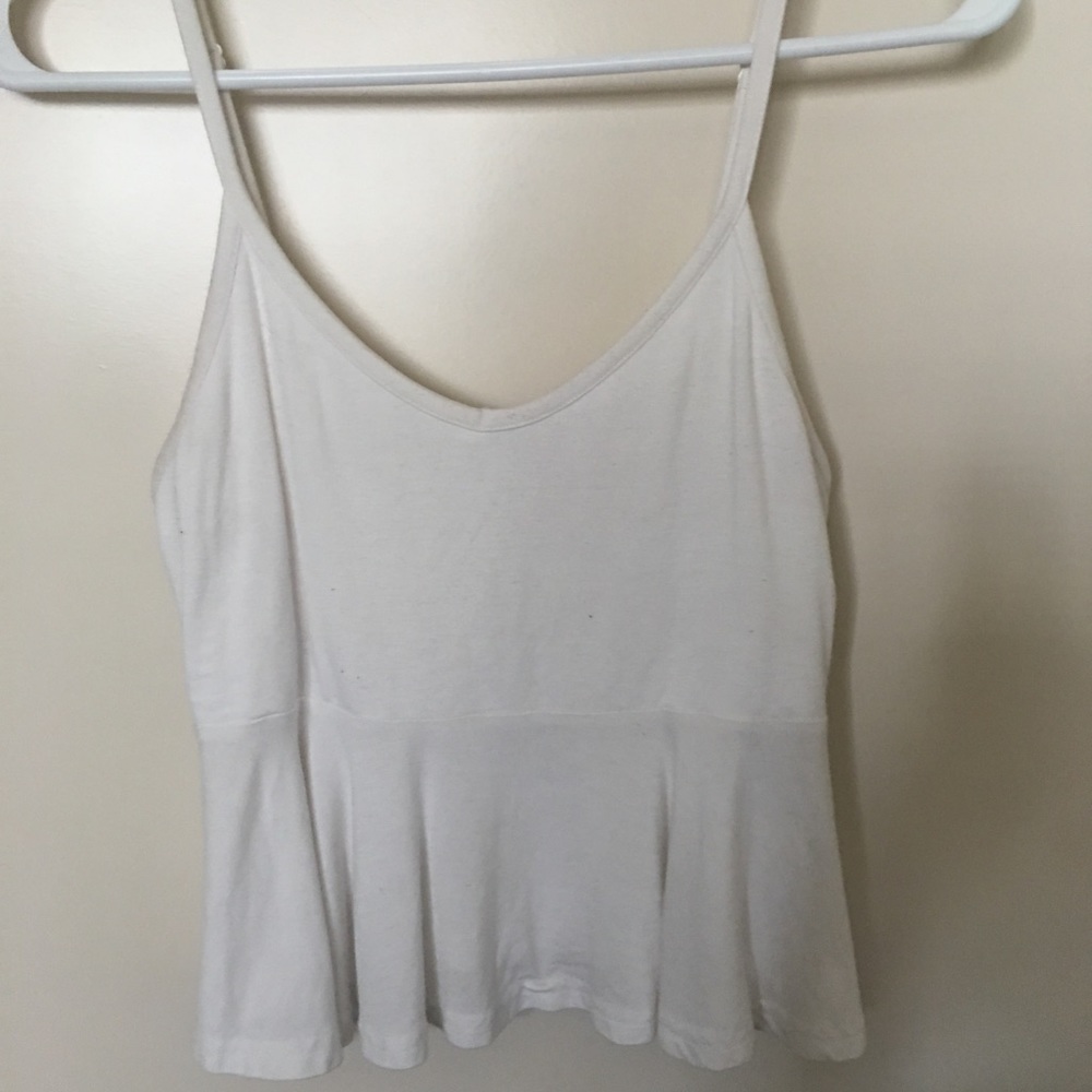White babydoll crop top